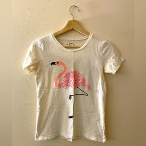 rare sequin flamingo j. crew collector tee